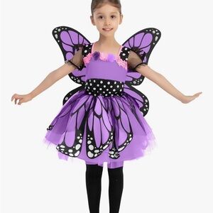 Purple Butterfly Fairy Costume for Kids